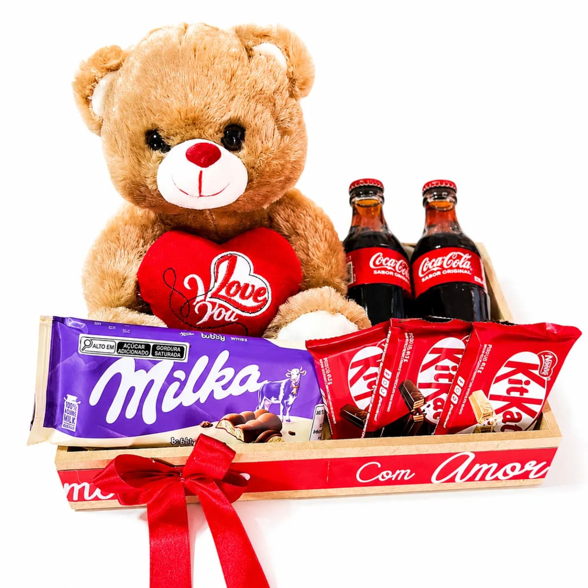 Cesta doce Amoer com Chocolate e Coca cola