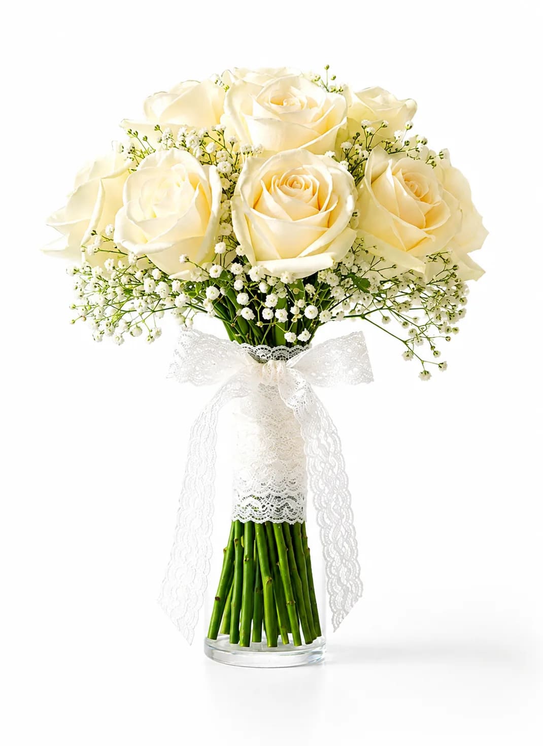 Buquê de Noiva 8 Rosas