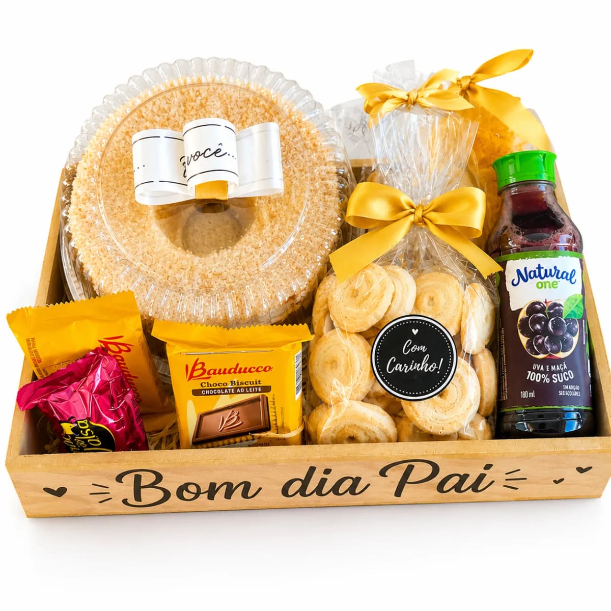Cesta Bom Dia Pai com Bolo