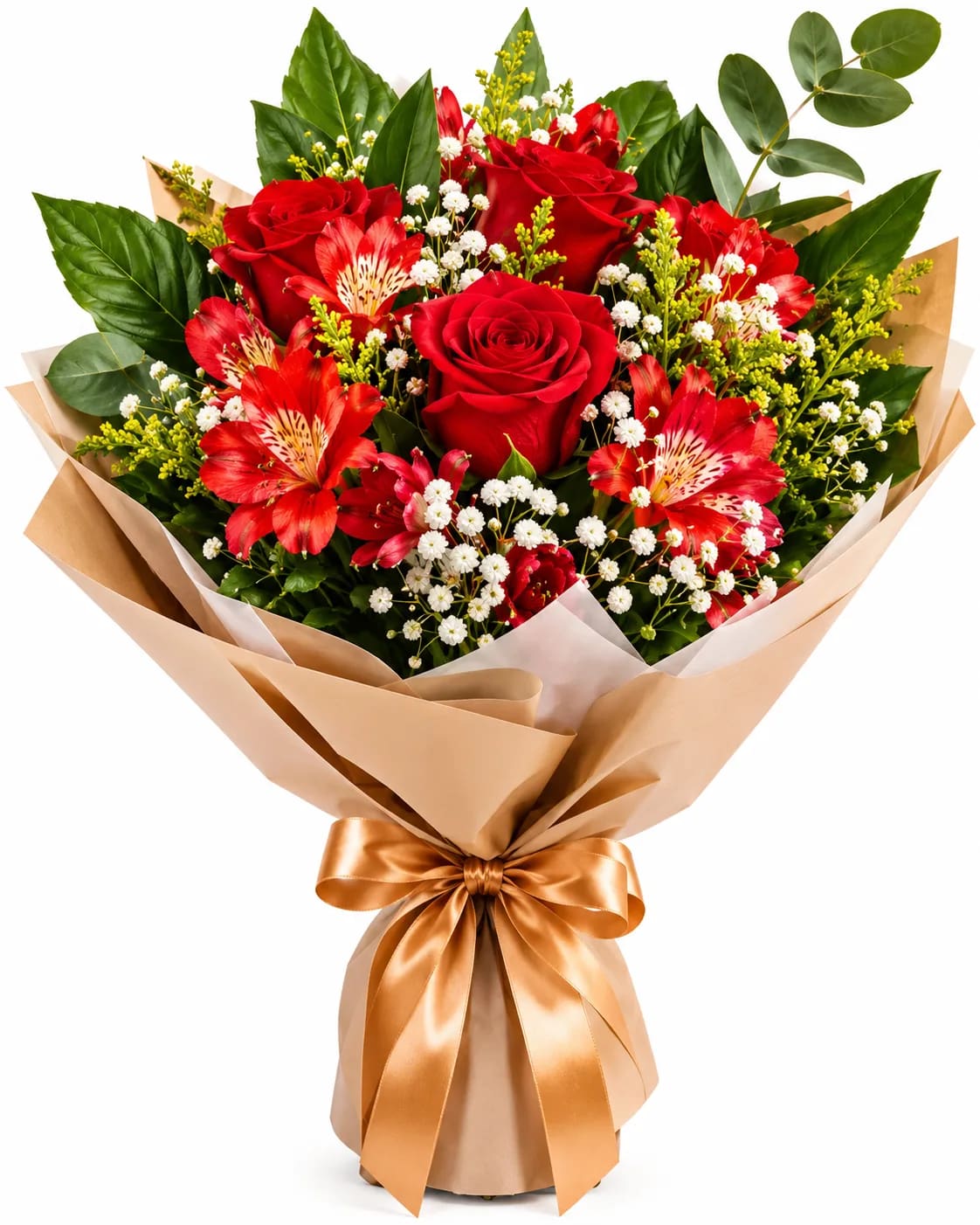 Buquê Amor Intenso 3 rosas Vermelhas
