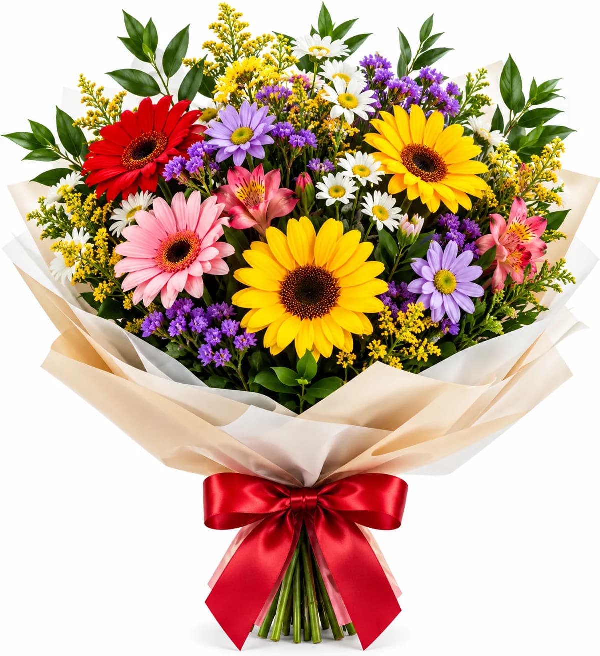 Buquê Jardim da Felicidade – Gérberas e Mix de Flores