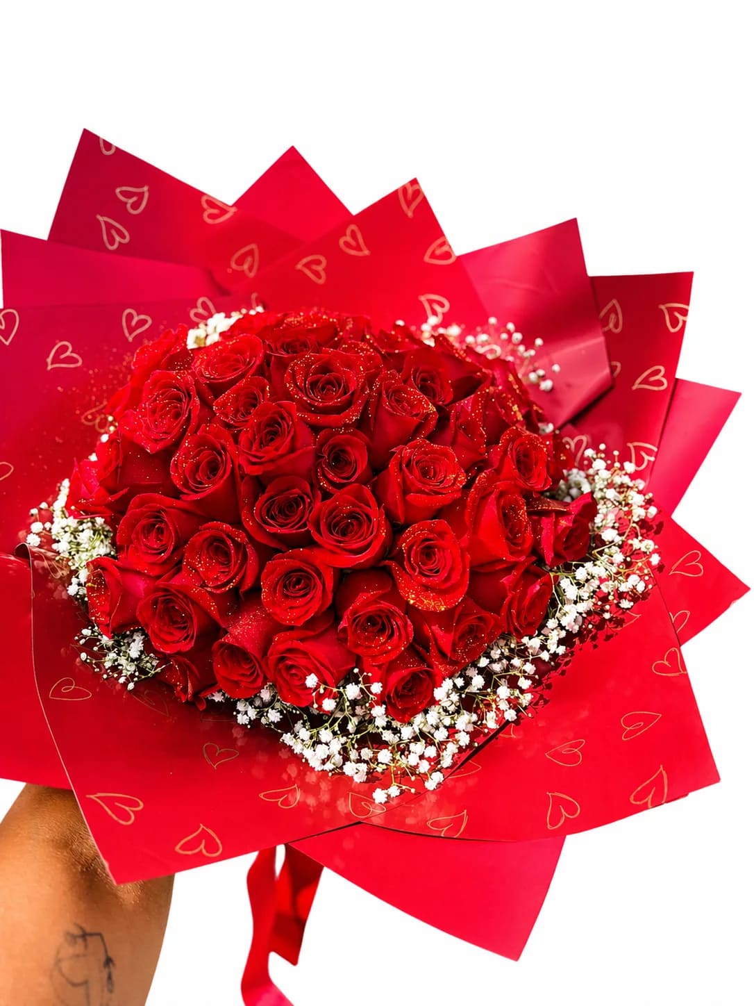 Buquê Amor sem Limites - 50 Rosas Vermelhas