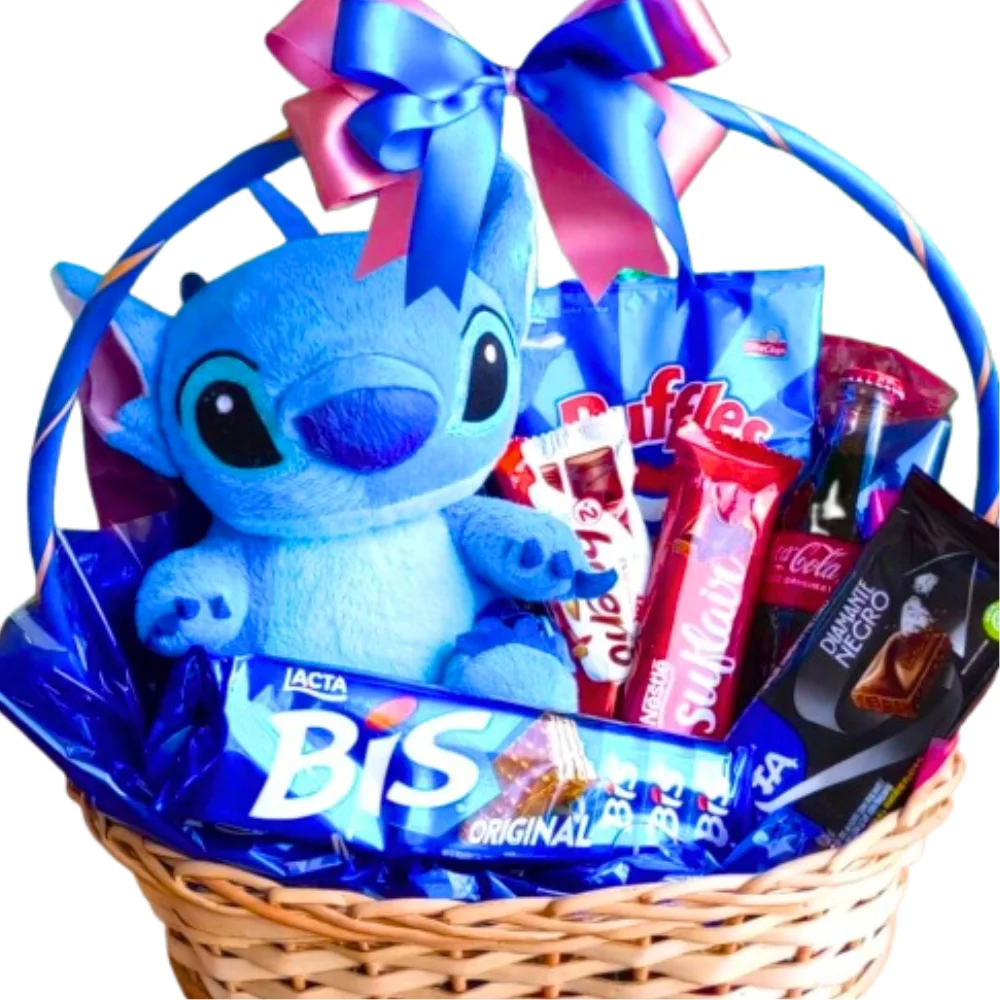 Cesta Stitch e Chocolates
