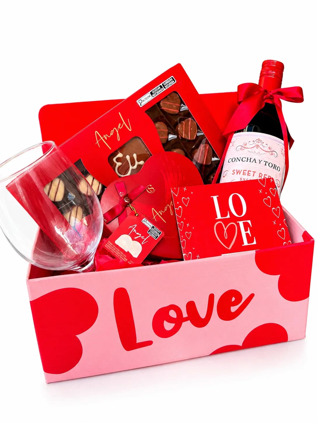 Cesta Love Premium Rosas & Chocolates