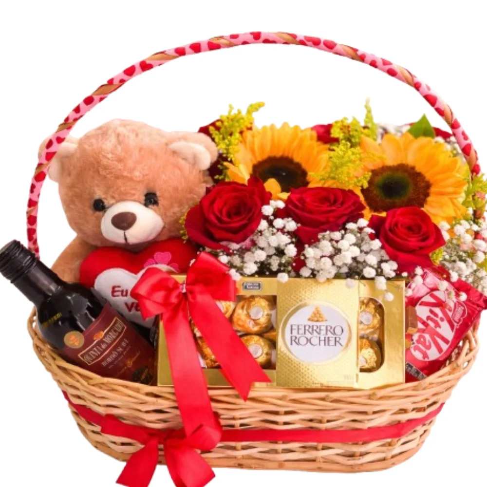 Cesta Premium amor & Flores