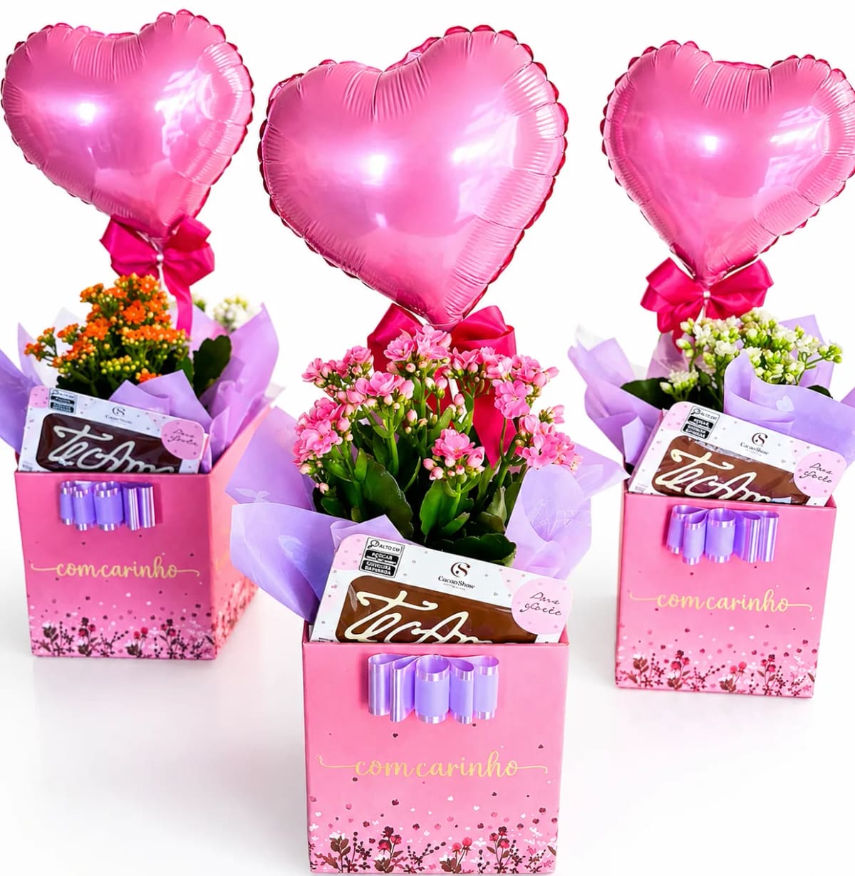 Cesta doce Amor c/ chocolate e flor